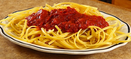 Marino's classic linguine with marinara sauce